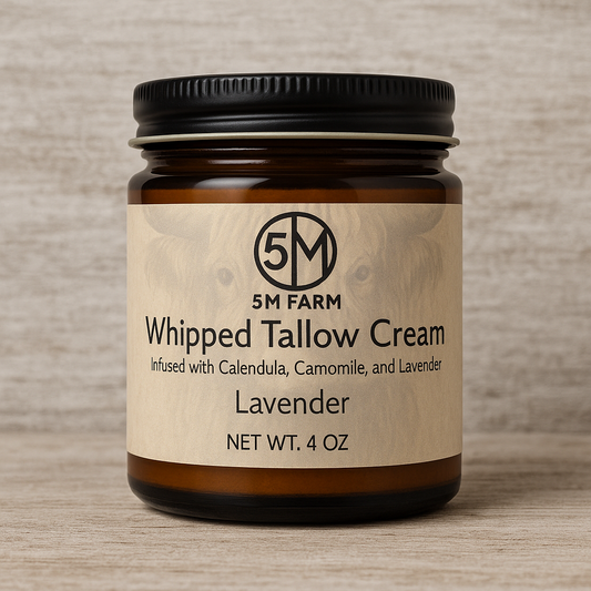 Whipped Lavender Tallow Cream Herb Infused